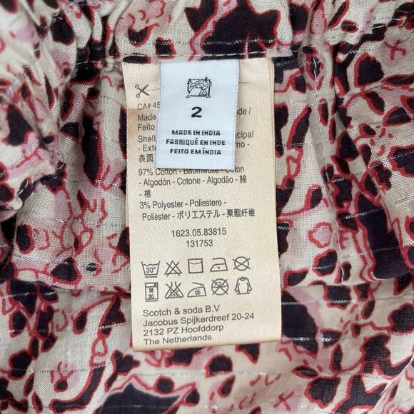 Scotch & Soda Vagabond Voyage Sz 2 Boho Pattern Pants Women's Pull On Drawstring - Picture 5 of 10